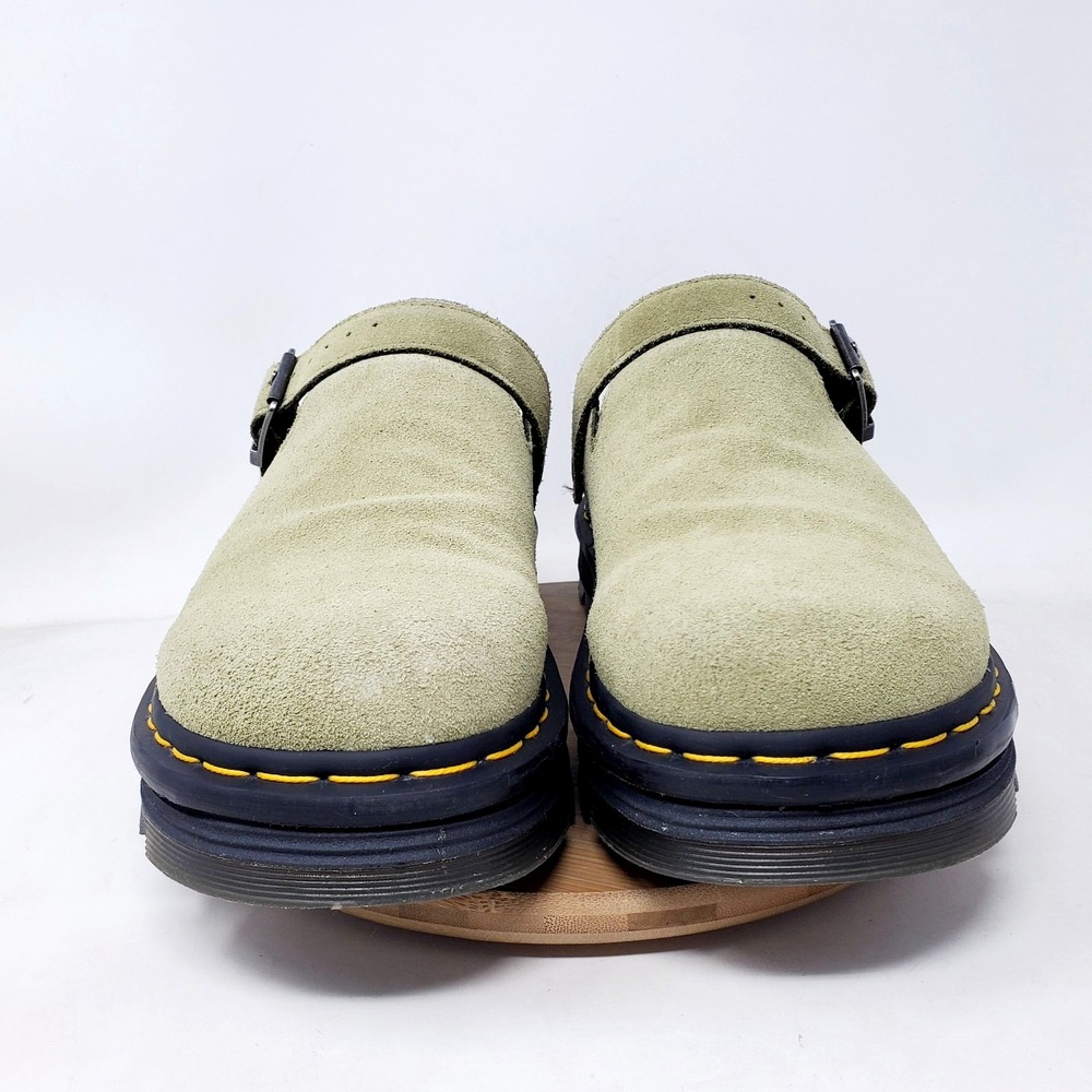 Dr Martens Shoes Mens 11 Zebzag Mule Green Suede Strap Chunky Platform Shoes - Picture 3 of 14